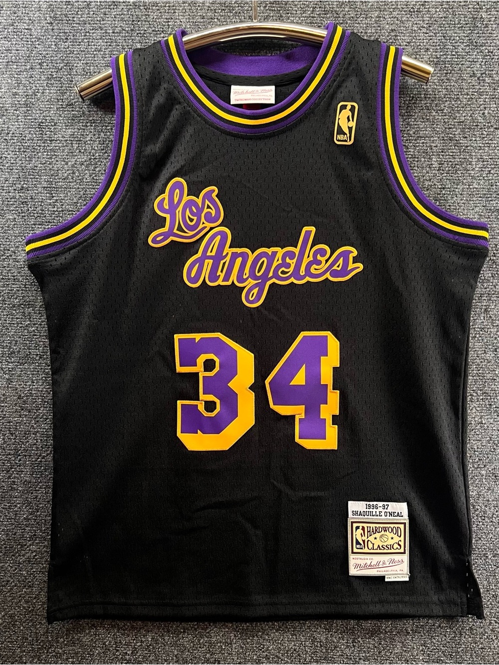 NBA Hardwood Classics #34 Shaquille O’Neal Los Angeles Lakers Jersey Youth Large